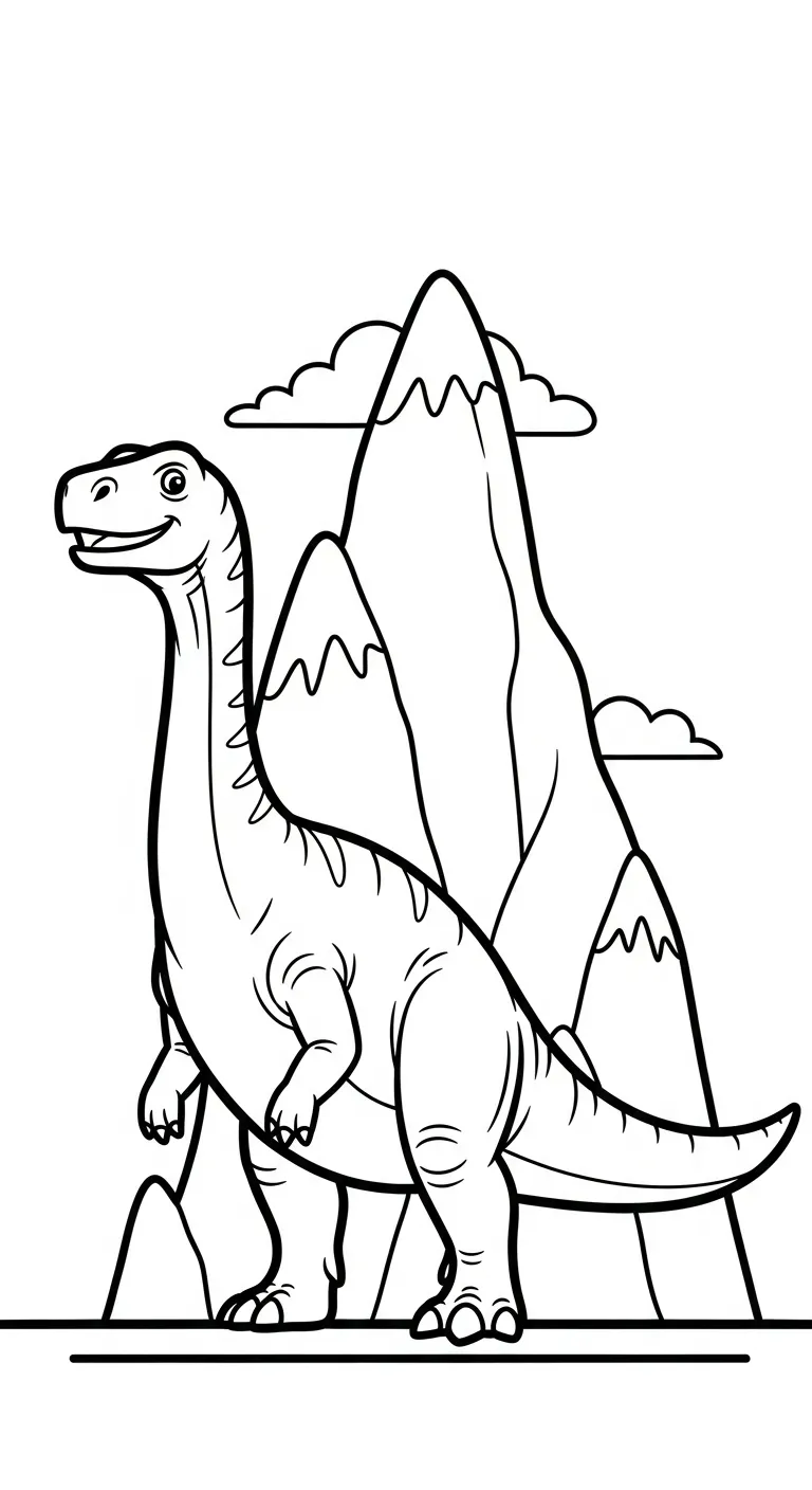 hình tô màu Tranh Tô Màu Khủng Long miễn phí