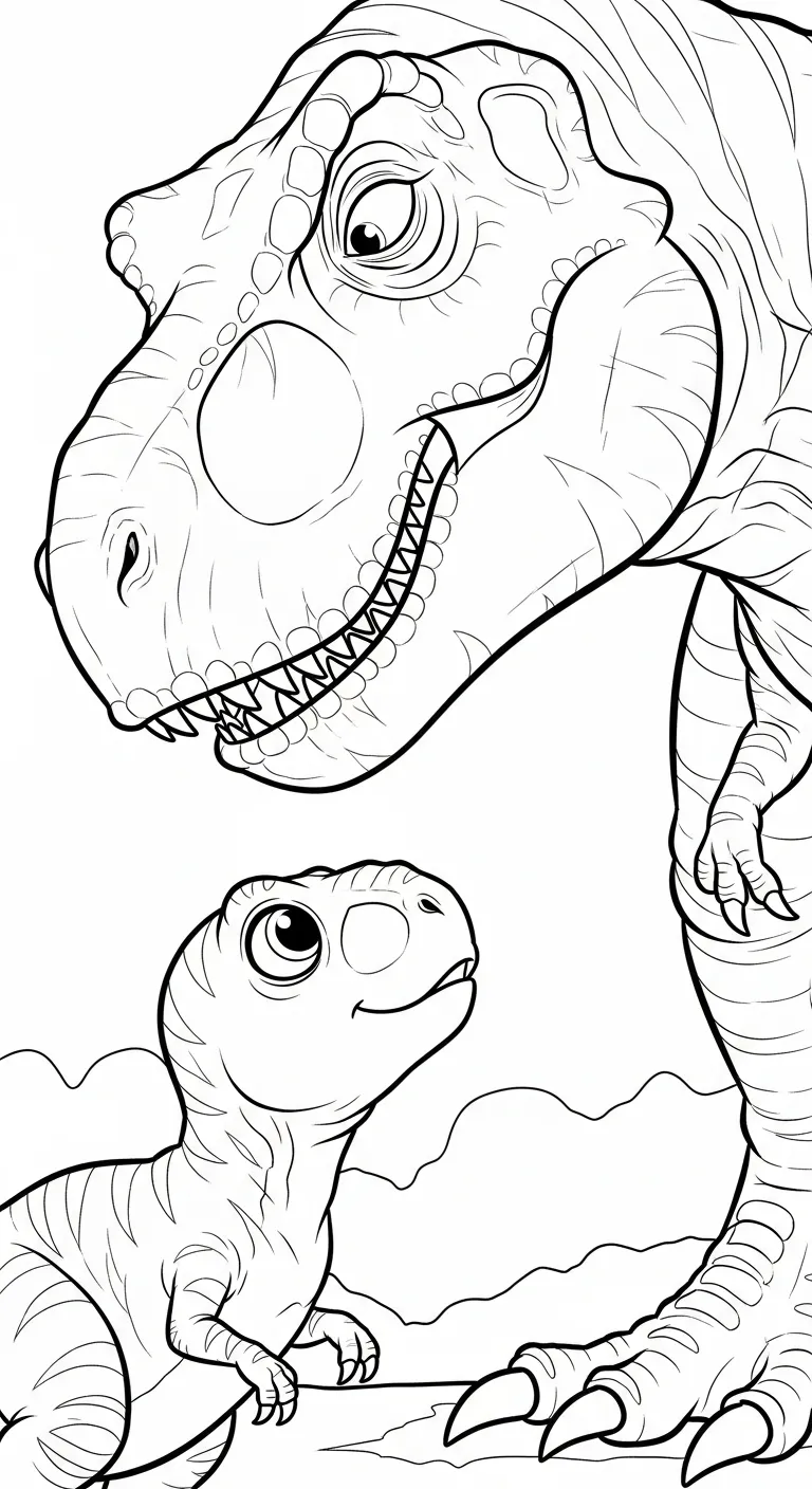 tải tranh tô màu Tranh Tô Màu Khủng Long không mất tiền