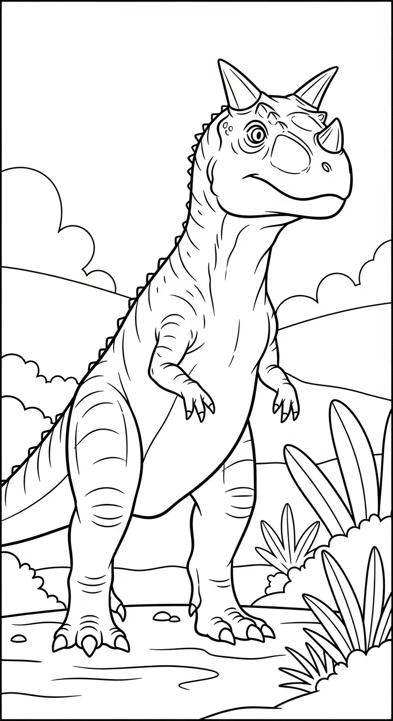 tranh tô màu Tranh Tô Màu Khủng Long in ngay 1