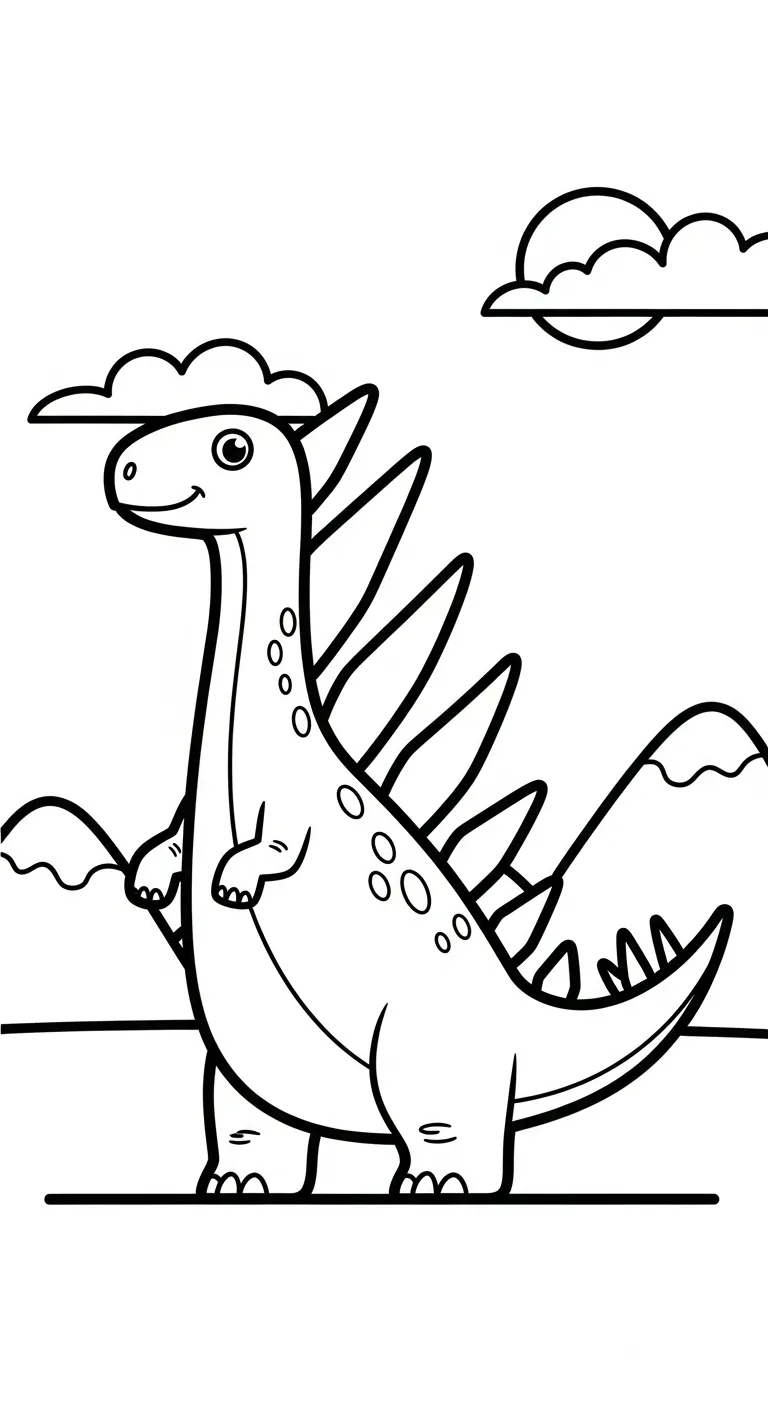 tải hình tô màu Tranh Tô Màu Khủng Long cho bé 4 tuổi