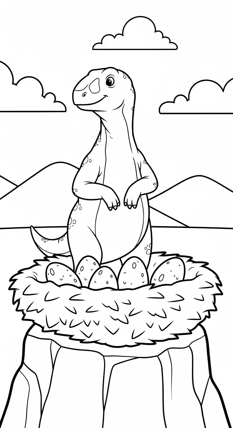 tranh tô màu Tranh Tô Màu Khủng Long cho bé 7 tuổi