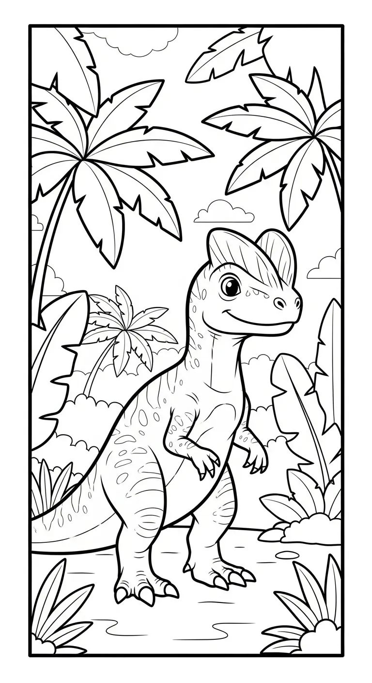 tranh tô màu Tranh Tô Màu Khủng Long cho bé 4 tuổi miễn phí