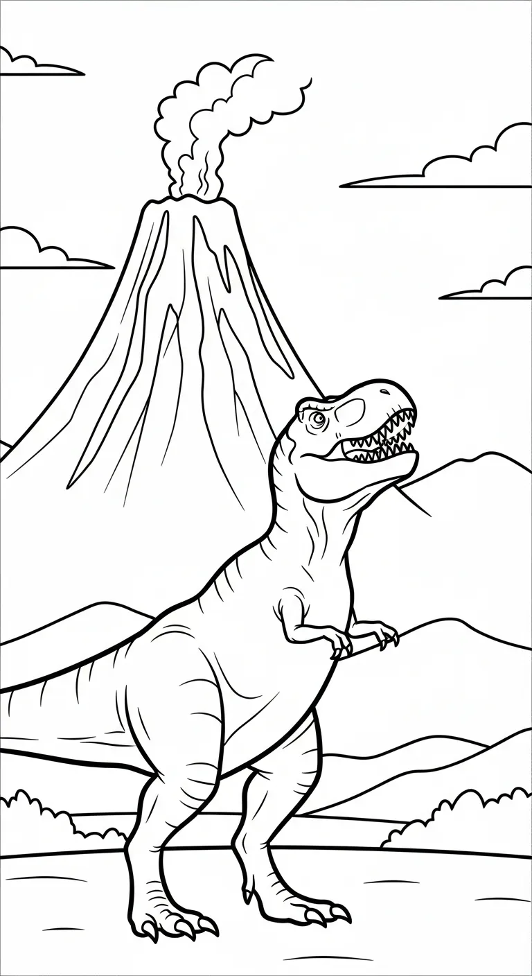 hình tô màu Tranh Tô Màu Khủng Long cho bé 6 tuổi 1