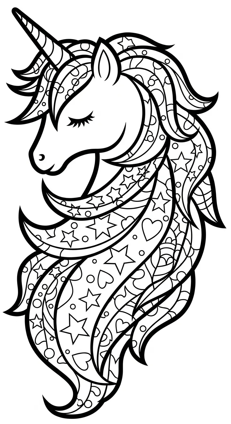 tranh tô màu Kỳ Lân cho bé 8 tuổi