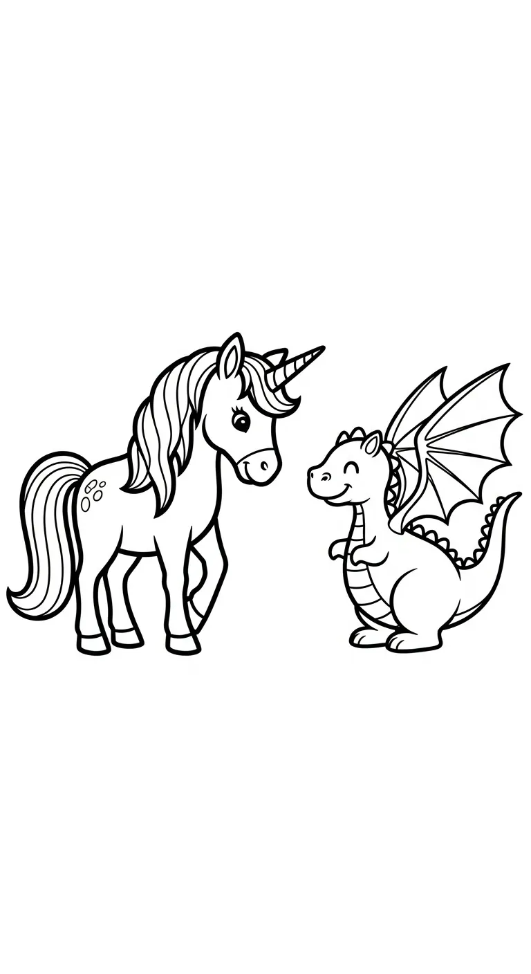 tải hình tô màu Kỳ Lân cho bé 7 tuổi