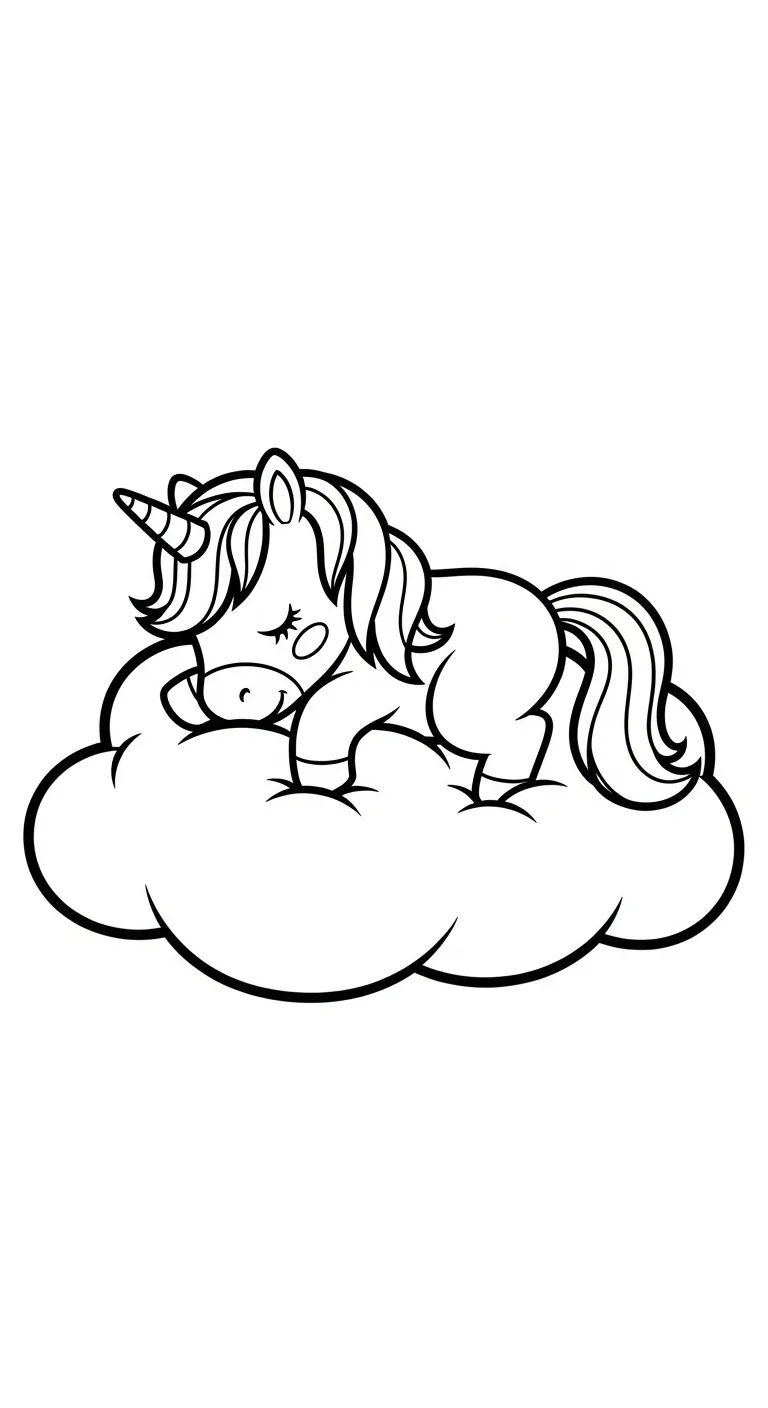 in hình tô màu Kỳ Lân cho bé