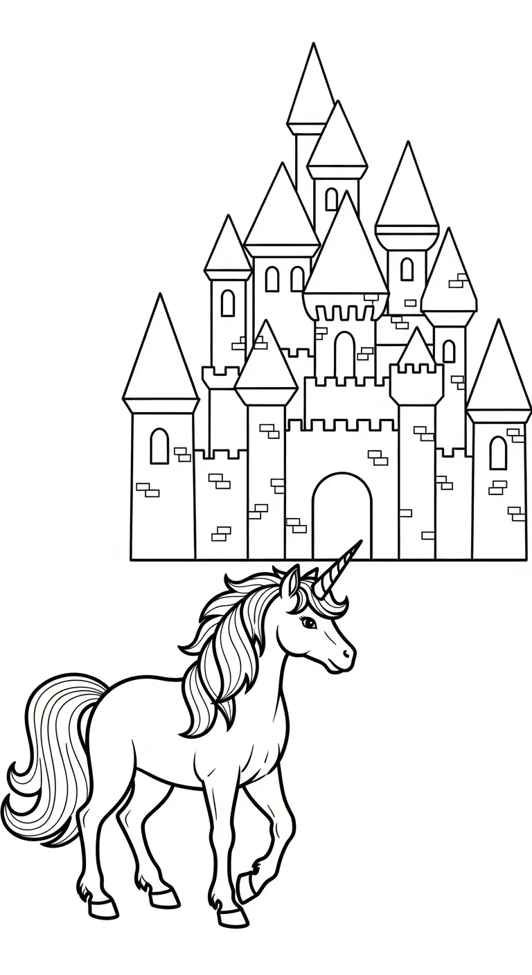 tranh tô màu Kỳ Lân cho bé 1