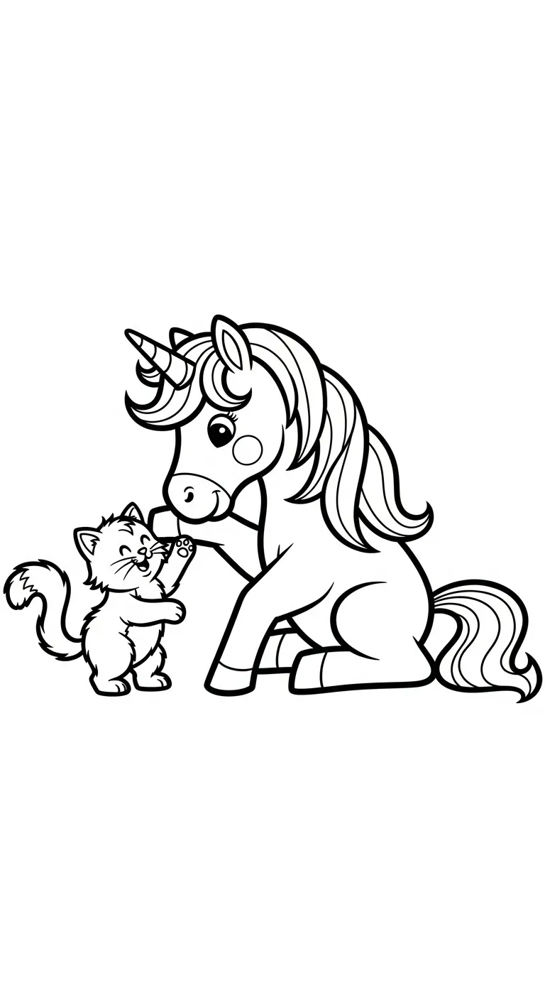 in hình tô màu Kỳ Lân cho bé 8 tuổi