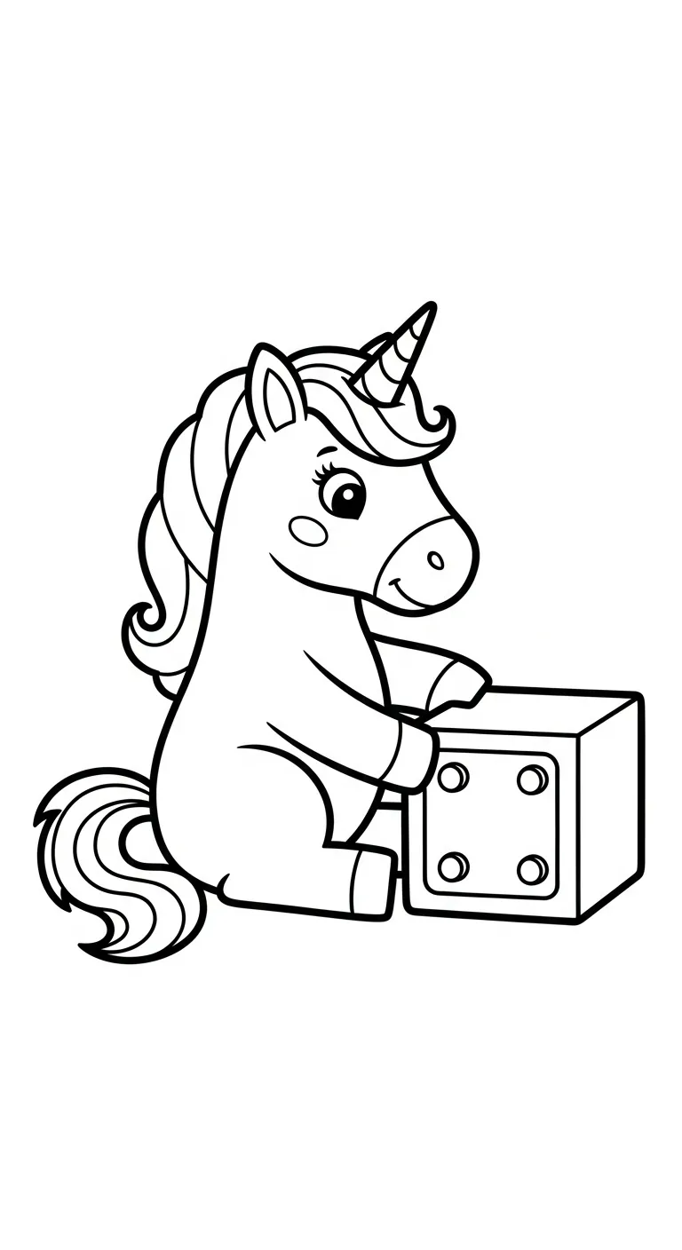 tranh tô màu Kỳ Lân cho bé 7-8 tuổi