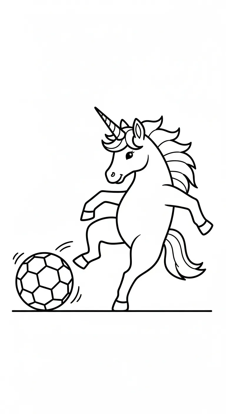 in hình tô màu Kỳ Lân cho bé 7 tuổi