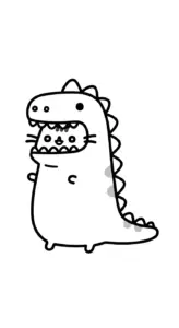 tải tranh tô màu Tranh Tô Màu Mèo Pusheen cho bé