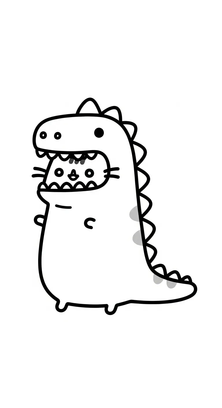 tải tranh tô màu Tranh Tô Màu Mèo Pusheen cho bé