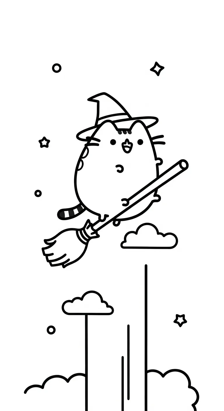 hình tô màu Tranh Tô Màu Mèo Pusheen pdf