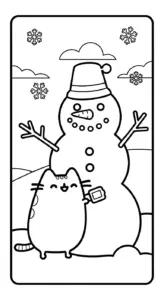hình tô màu Tranh Tô Màu Mèo Pusheen cho trẻ em