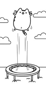 in tranh tô màu Tranh Tô Màu Mèo Pusheen miễn phí