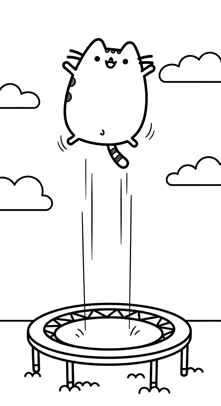 in tranh tô màu Tranh Tô Màu Mèo Pusheen miễn phí