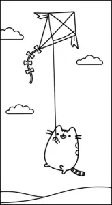 hình tô màu Tranh Tô Màu Mèo Pusheen cho bé 6 tuổi miễn phí