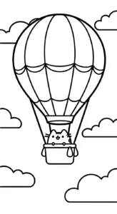in hình tô màu Tranh Tô Màu Mèo Pusheen cho bé 5 tuổi