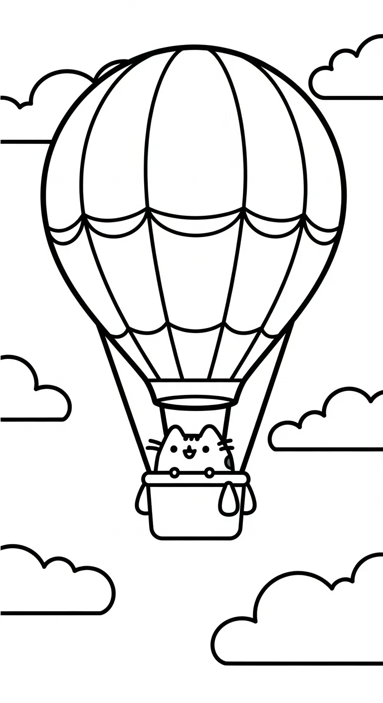 in hình tô màu Tranh Tô Màu Mèo Pusheen cho bé 5 tuổi