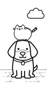 tải hình tô màu Tranh Tô Màu Mèo Pusheen cho bé 6 tuổi