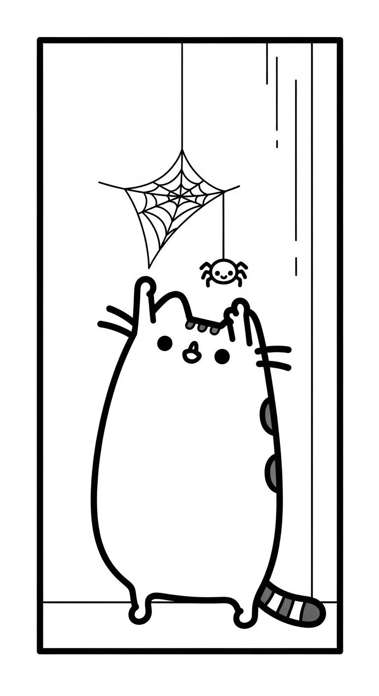 tải hình tô màu Tranh Tô Màu Mèo Pusheen không mất tiền