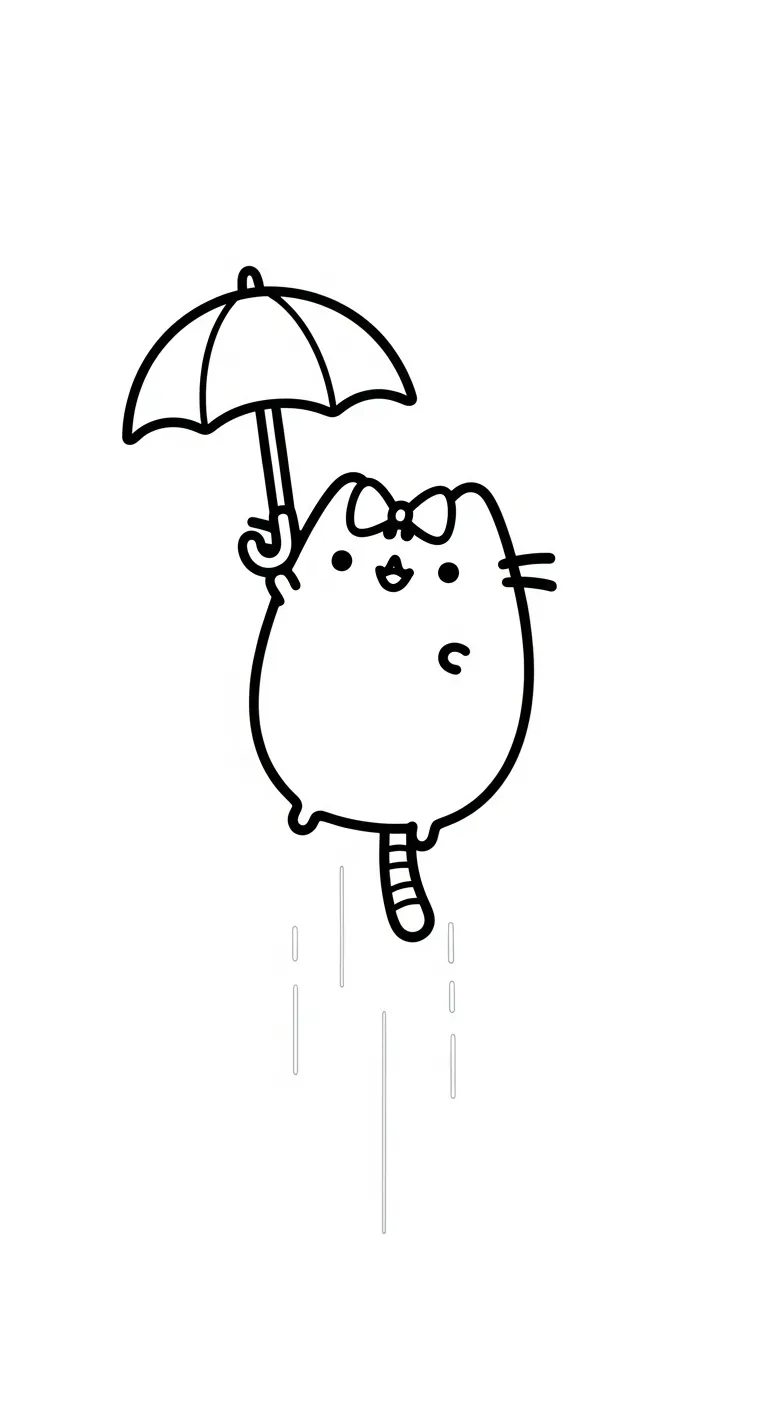 in hình tô màu Tranh Tô Màu Mèo Pusheen