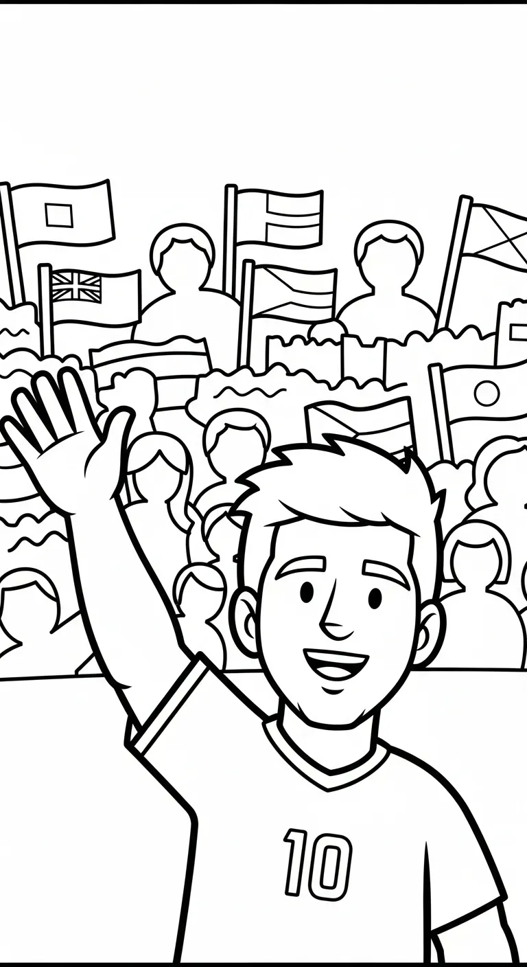 hình tô màu Messi cho bé tải miễn phí