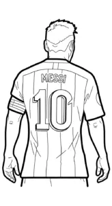 download hình tô màu Messi cho bé