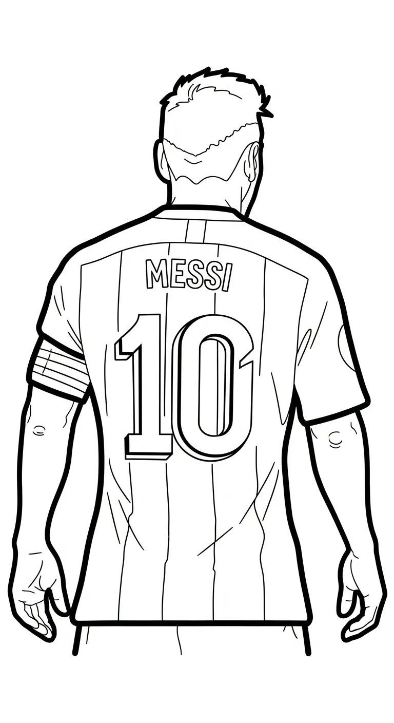 download hình tô màu Messi cho bé 1