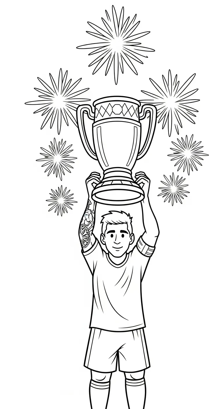 download hình tô màu Messi cho bé 2