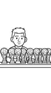tranh tô màu Messi cho bé 4 tuổi