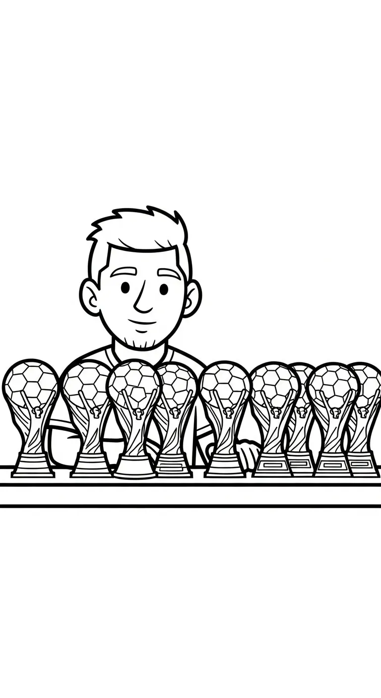 tranh tô màu Messi cho bé 4 tuổi