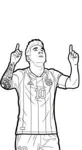 tranh tô màu Messi miễn phí