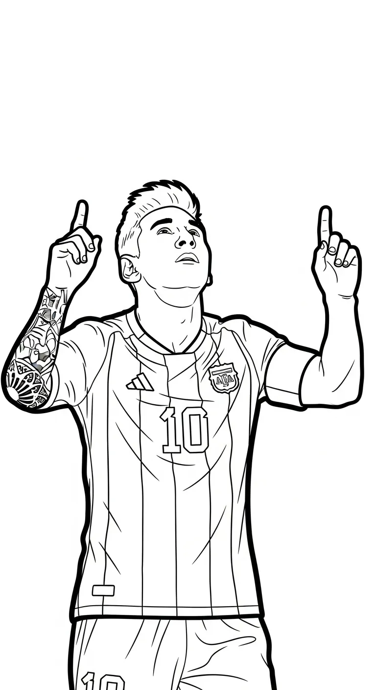 tranh tô màu Messi miễn phí