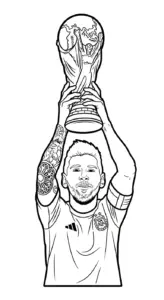 hình tô màu Messi cho bé tải miễn phí
