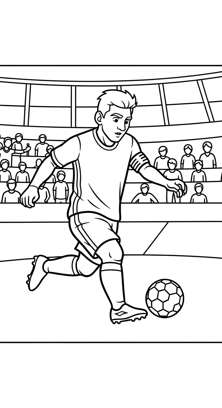 in hình tô màu Messi cho bé 6 tuổi