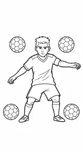 hình tô màu Messi cho bé đơn giản