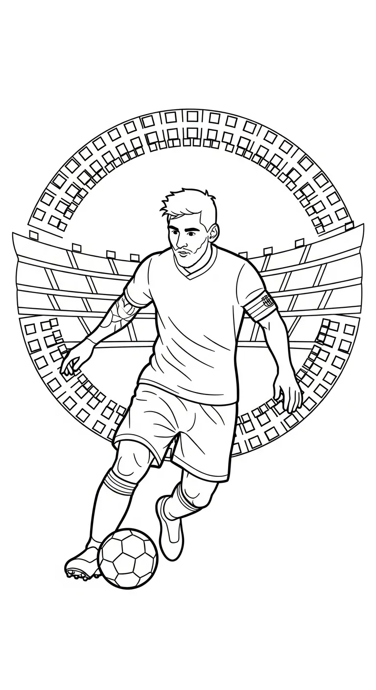 tải hình tô màu Messi cho bé 8 tuổi
