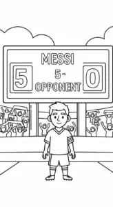 hình tô màu Messi cho bé tải về