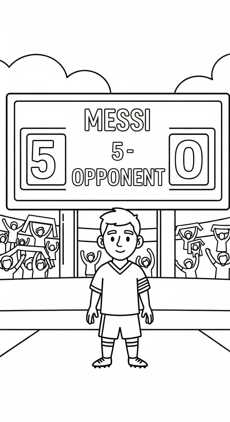 hình tô màu Messi cho bé tải về