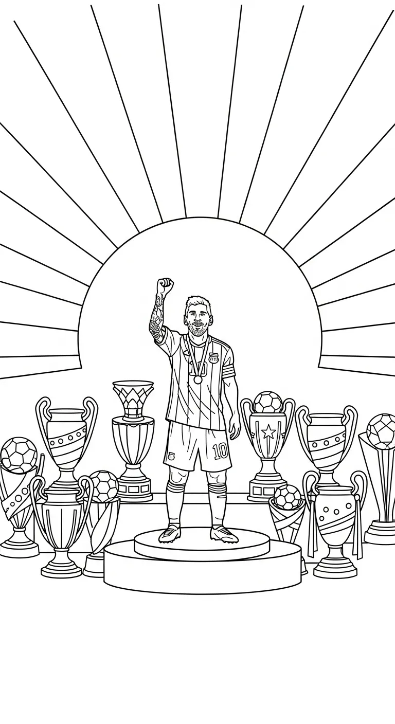 tranh tô màu Messi cho bé