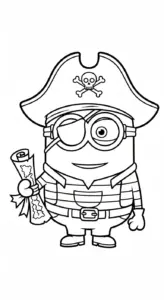 file pdf tranh tô màu Minions cho bé