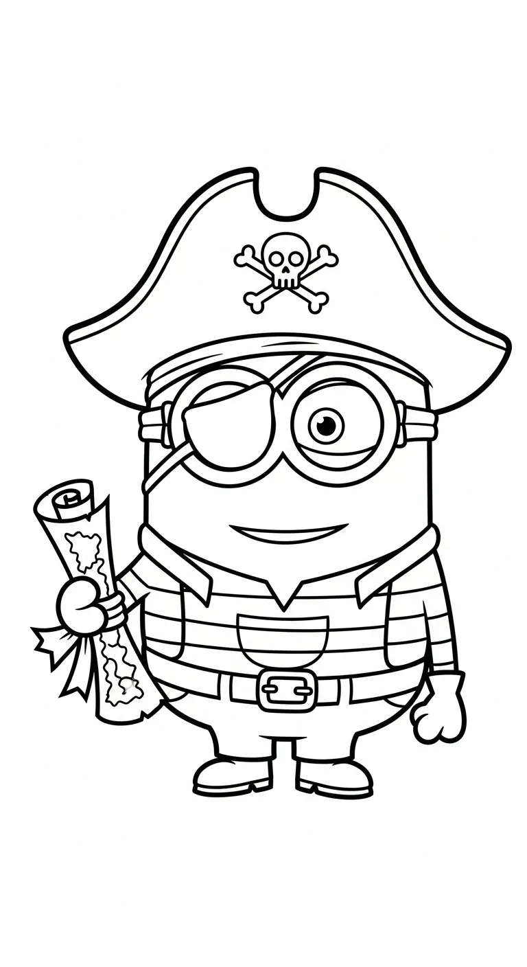 file pdf tranh tô màu Minions cho bé