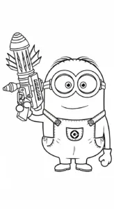 file pdf tranh tô màu Minions cho bé