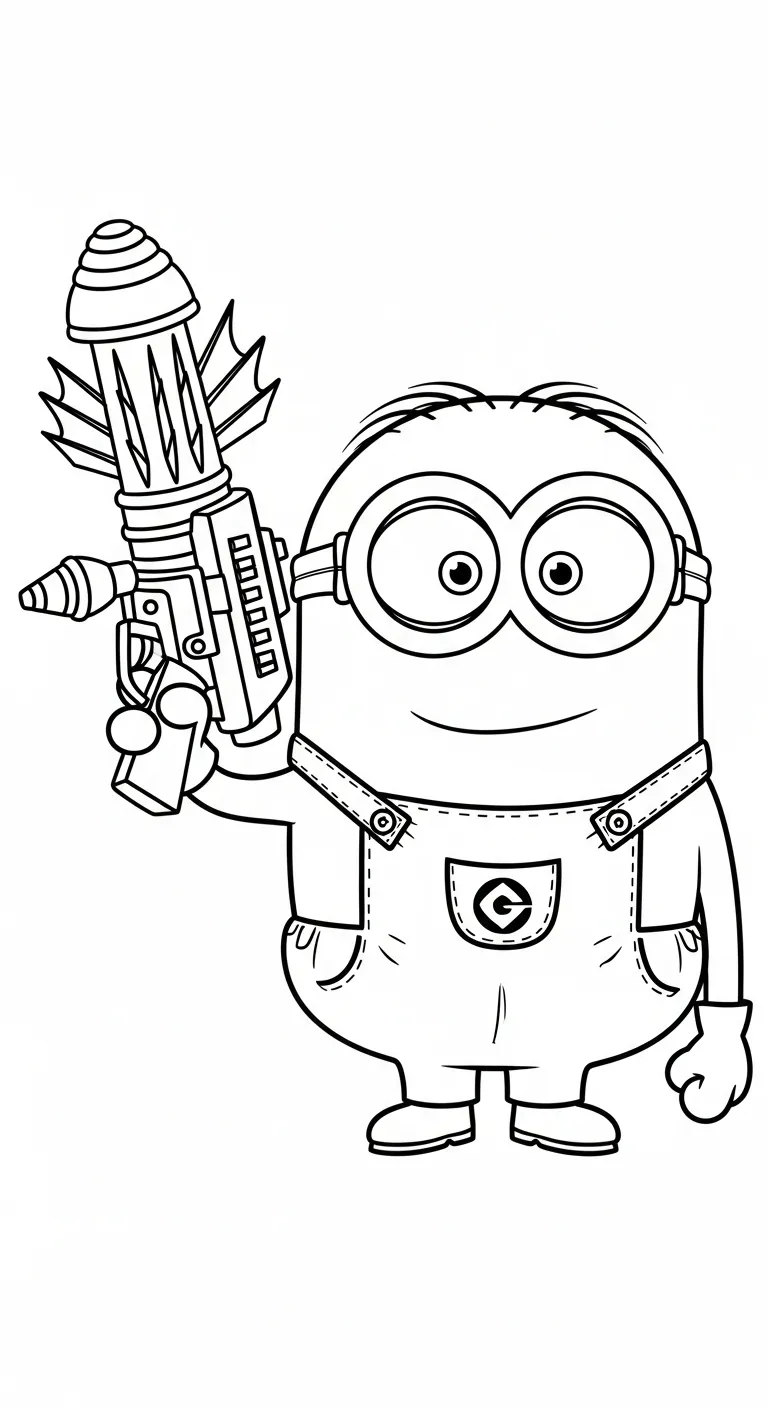 file pdf tranh tô màu Minions cho bé 1