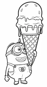 hình tô màu Minions pdf