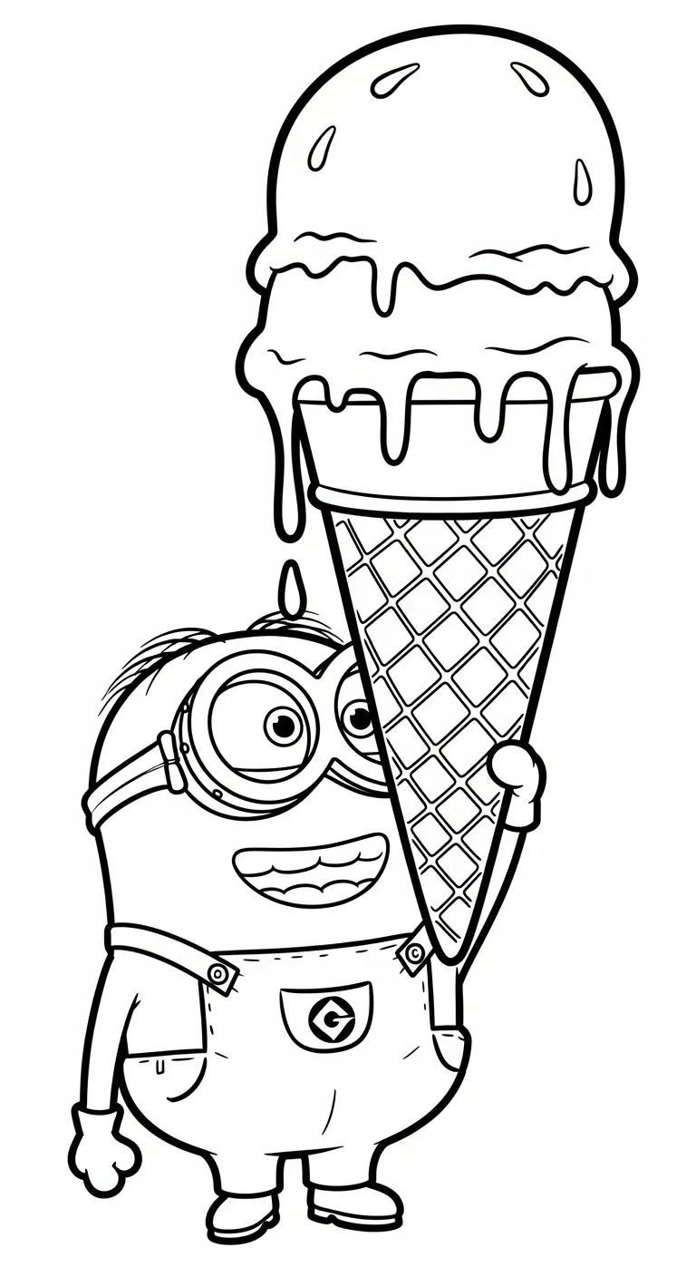 hình tô màu Minions pdf