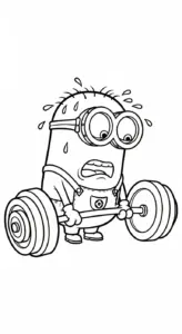 in tranh tô màu Minions cho bé 4 tuổi
