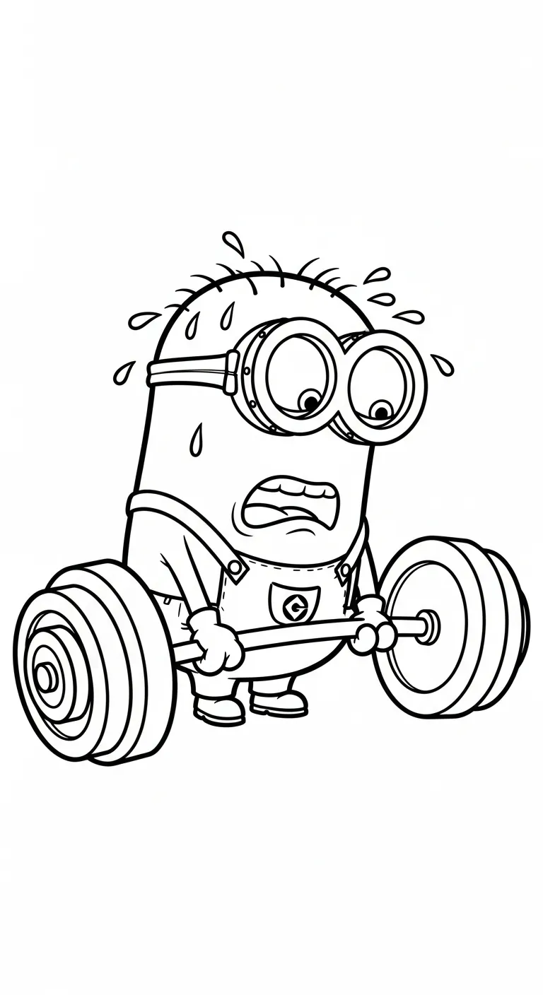 in tranh tô màu Minions cho bé 4 tuổi