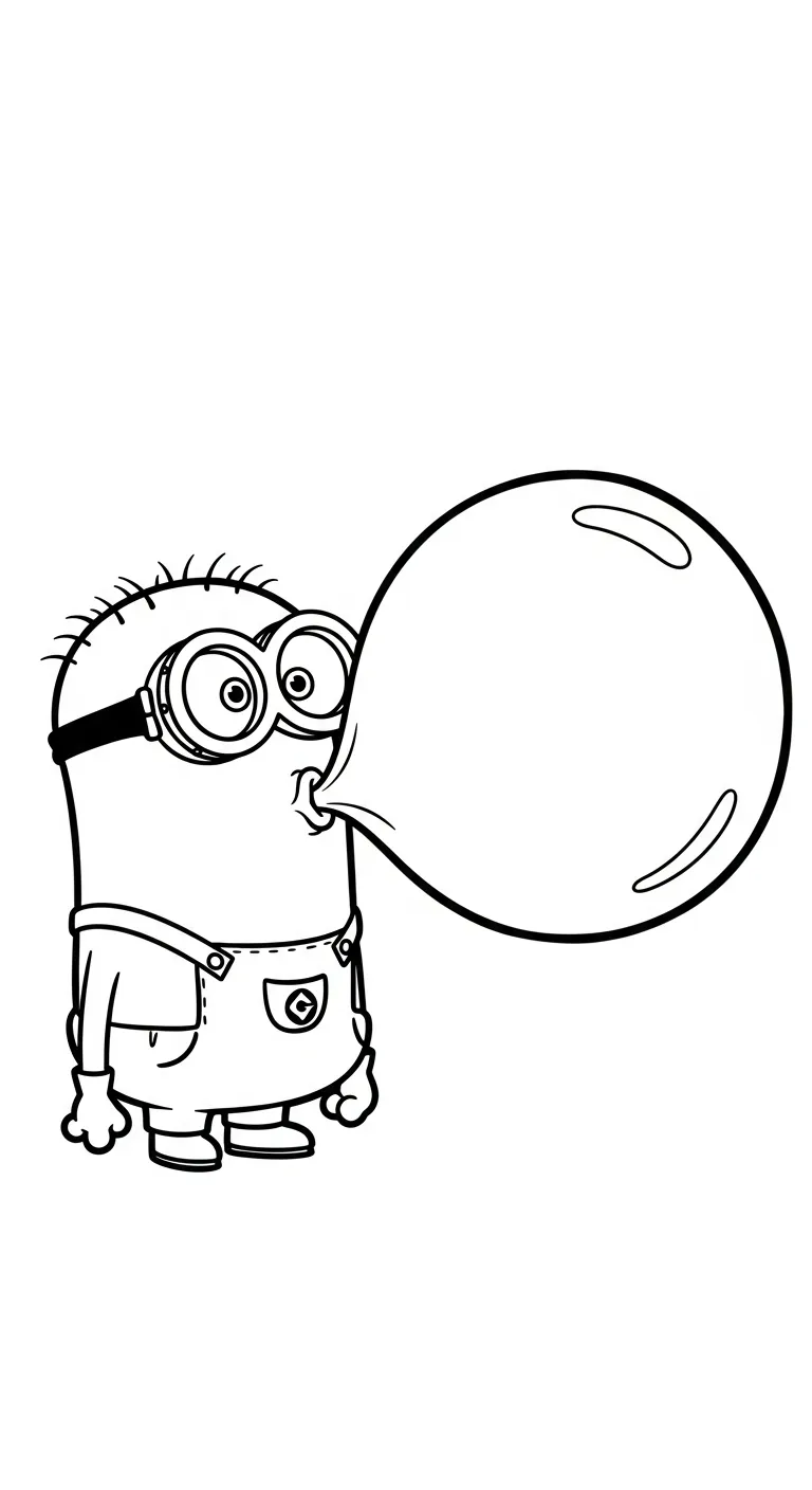 in hình tô màu Minions cho bé 5 tuổi